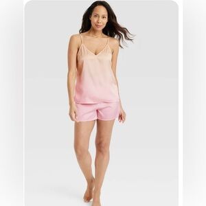 NWT! Womens Ombré Satin Cami pajama Top, Stars Above XL